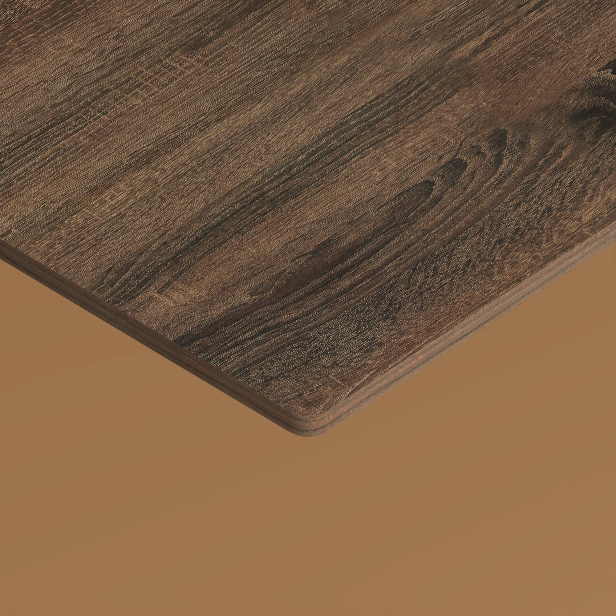 Alt View 1. HOMLUX - 3-Tier 29.6" Corner Shelf Open Shelves for Display for Living Room and Office Organization Walnut - Walnut.