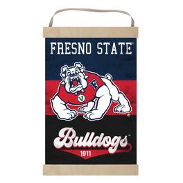 Jardine - Fresno State Bulldogs Retro Logo Banner Sign - Navy