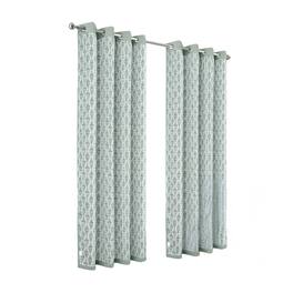 Olivia Gray - 100% Polyester 190 GSM Justice Reversible Blackout Grommet Curtain Panel 54" x 84" - Sage