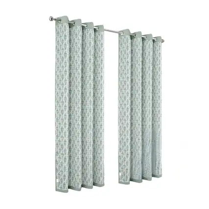 Front. Olivia Gray - Olivia Gray 100% Polyester 190 GSM Justice Reversible Blackout Grommet Curtain Panel 54" x 84" Sage - Sage.