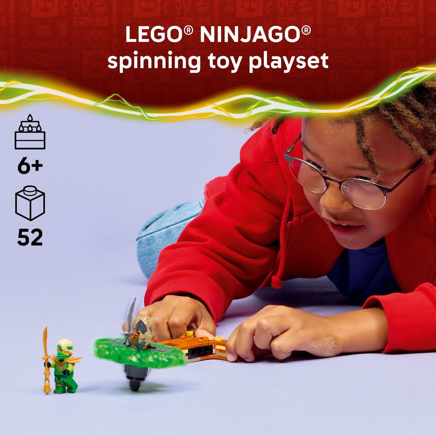 LEGO® NINJAGO® spinning toy playset  
6+  
52