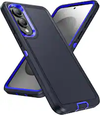 Front. Entronix - Entronix Case Compatible with Galaxy S25 Edge - Heavy Duty Protection - Blue.