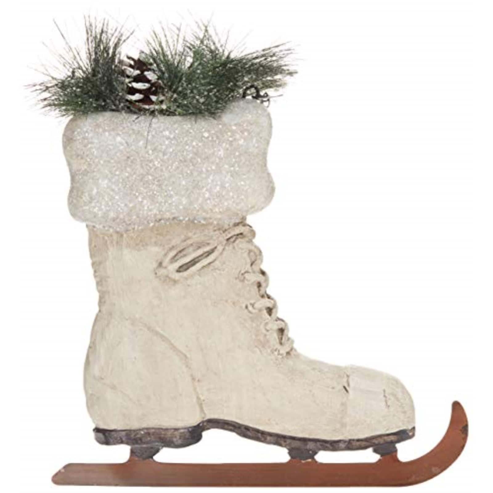 K&K Interiors - Ice Skate Christmas Arrow Replacement Sign 13.5 inch - Arrow Sold Separately - White