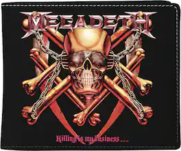 PopMarket - Megadeth - Rocksax - Megadeth - Killing Is My Business - Wallet with Coin Pocket (Black) - Multicolor