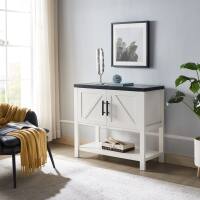 Front. Kings Brand Furniture - Kings Brand Furniture Teresa 2-Door Modern Console Table, Buffet Storage Cabinet - Black.