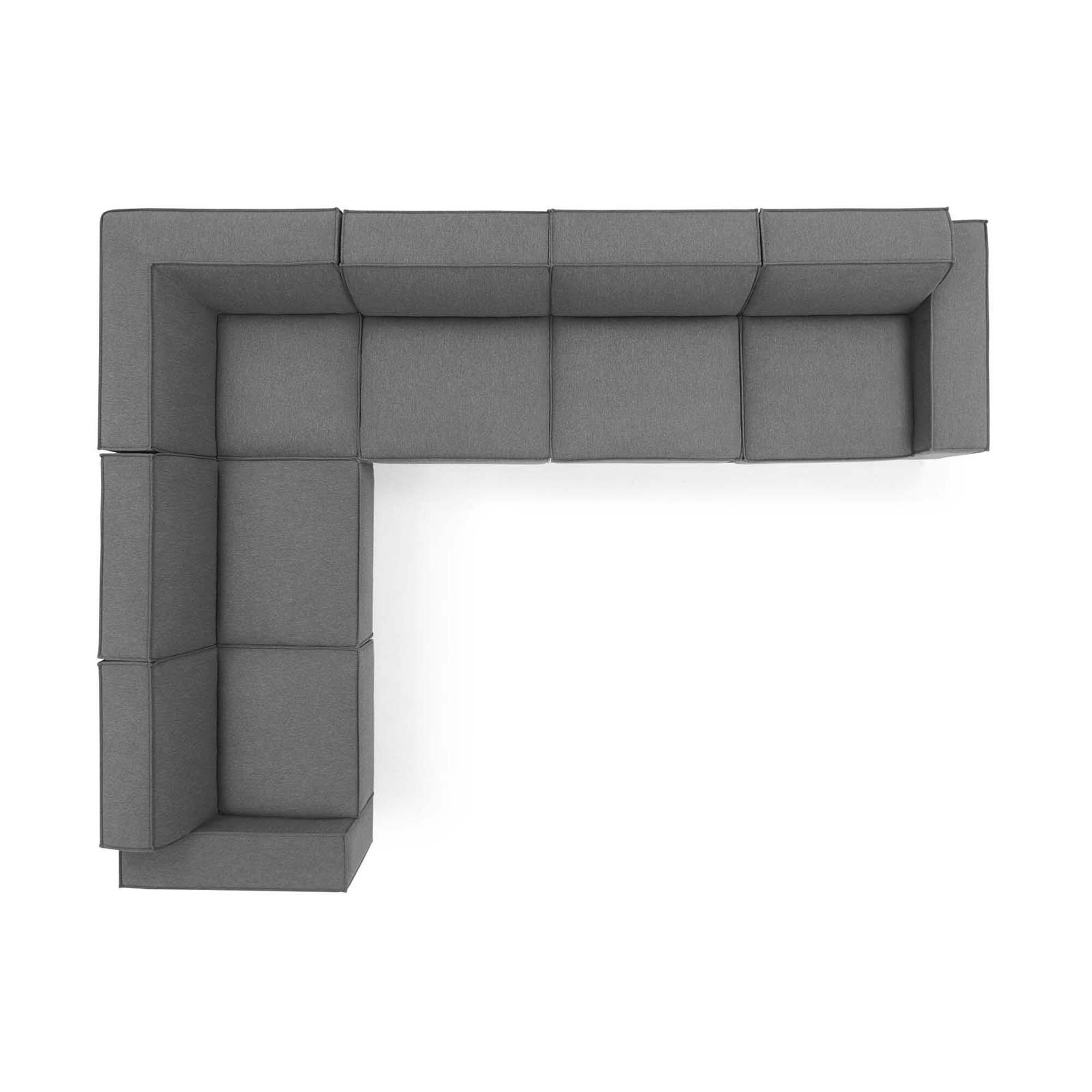 Angle. Modway - Restore 6-Piece Sectional Sofa by Modway - Brown.