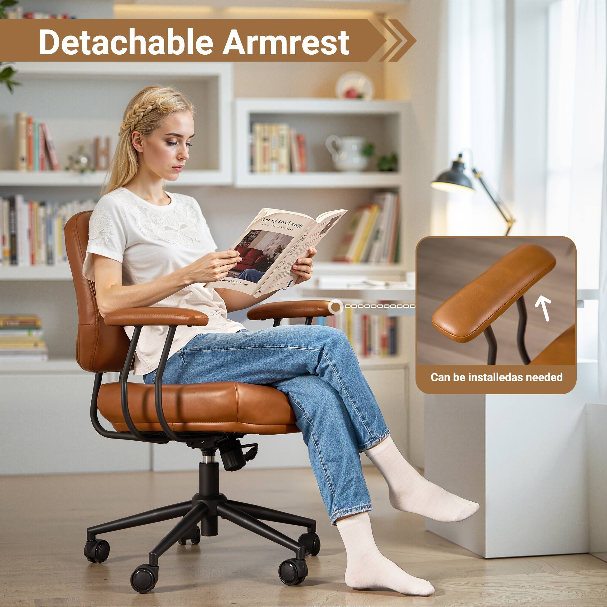 Detachable Armrest  
Can be installed as needed