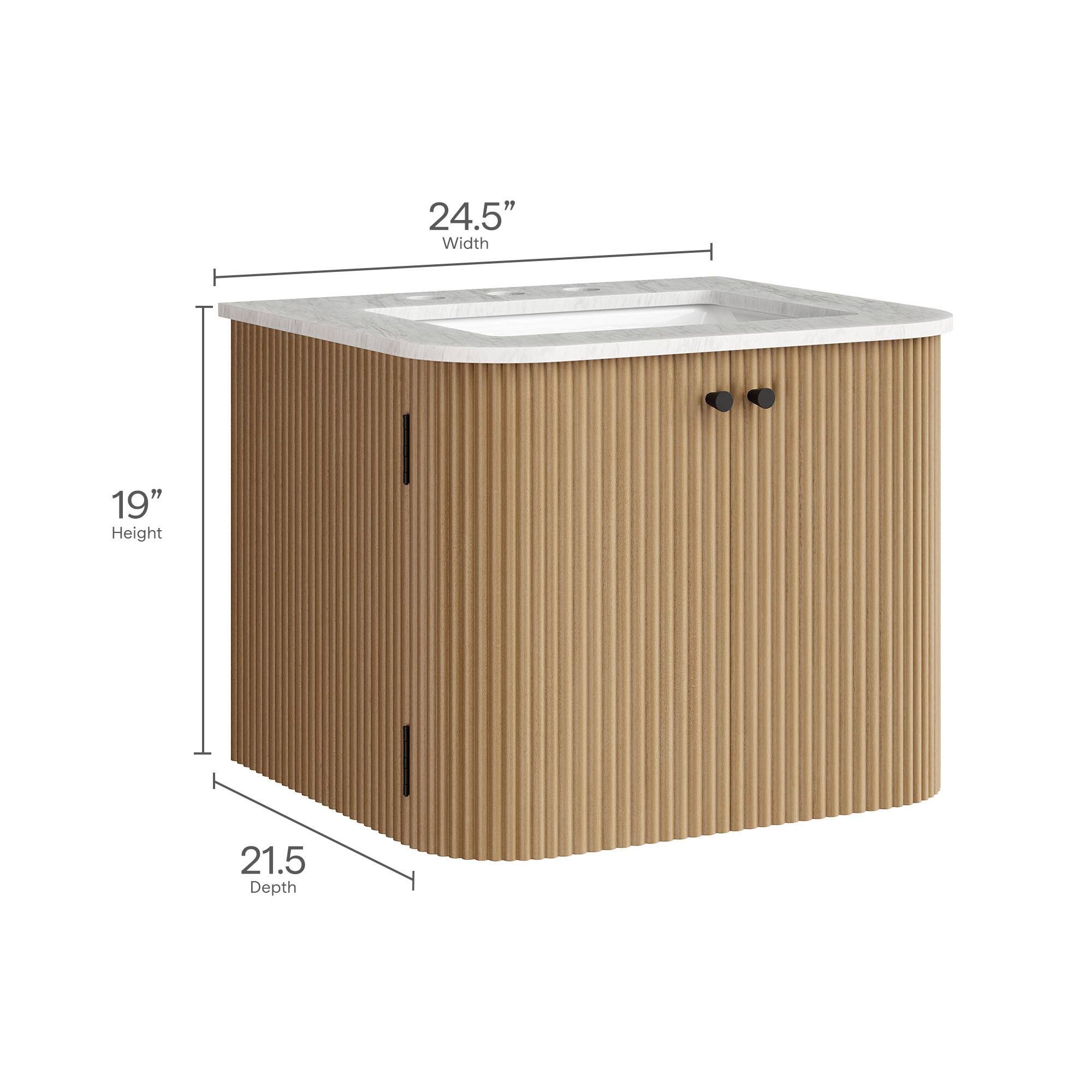 24.5" Width  
19" Height  
21.5" Depth