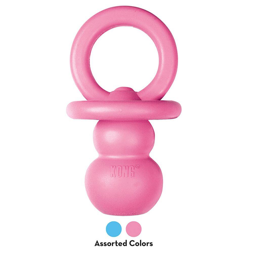 KONG Puppy Binkie Teething Dog Toy in Small Pink|Blue - Best Buy