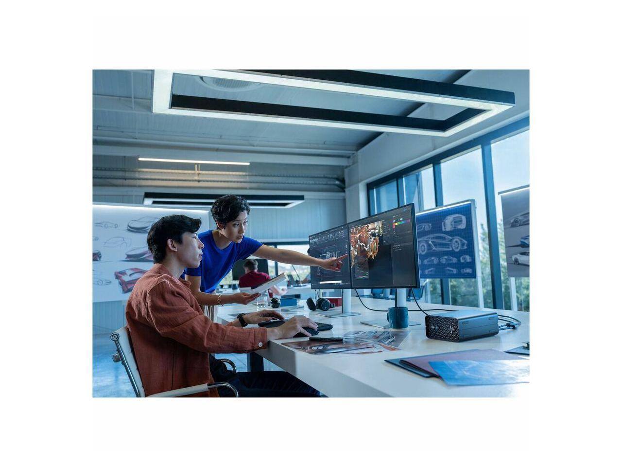 Alt View 3. HP - HP Z2 Mini G1a - Ryzen AI 385 - 64GB - 1TB SSD - Win 11 Pro - Radeon 8050S - 2.5GbE - Wireless - BN4F8UT#ABA - Black.