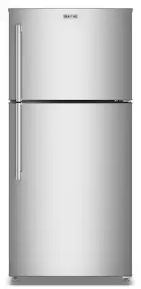 Maytag - 19 Cu. Ft. Top-Freezer Refrigerator with Garage Mode - Fingerprint-Resistant Stainless Finish