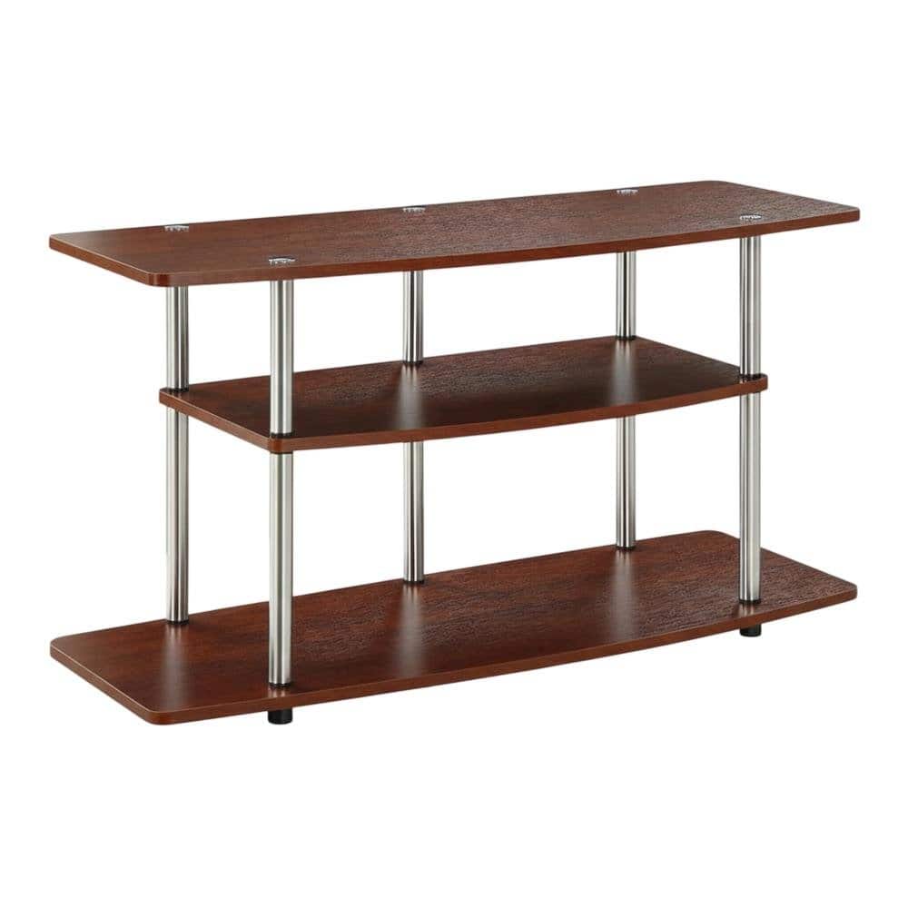 FurniFact - Contemporary Particle Board TV Stand for up to 46-Inch TVs - Brown price history on PriceWatchPro