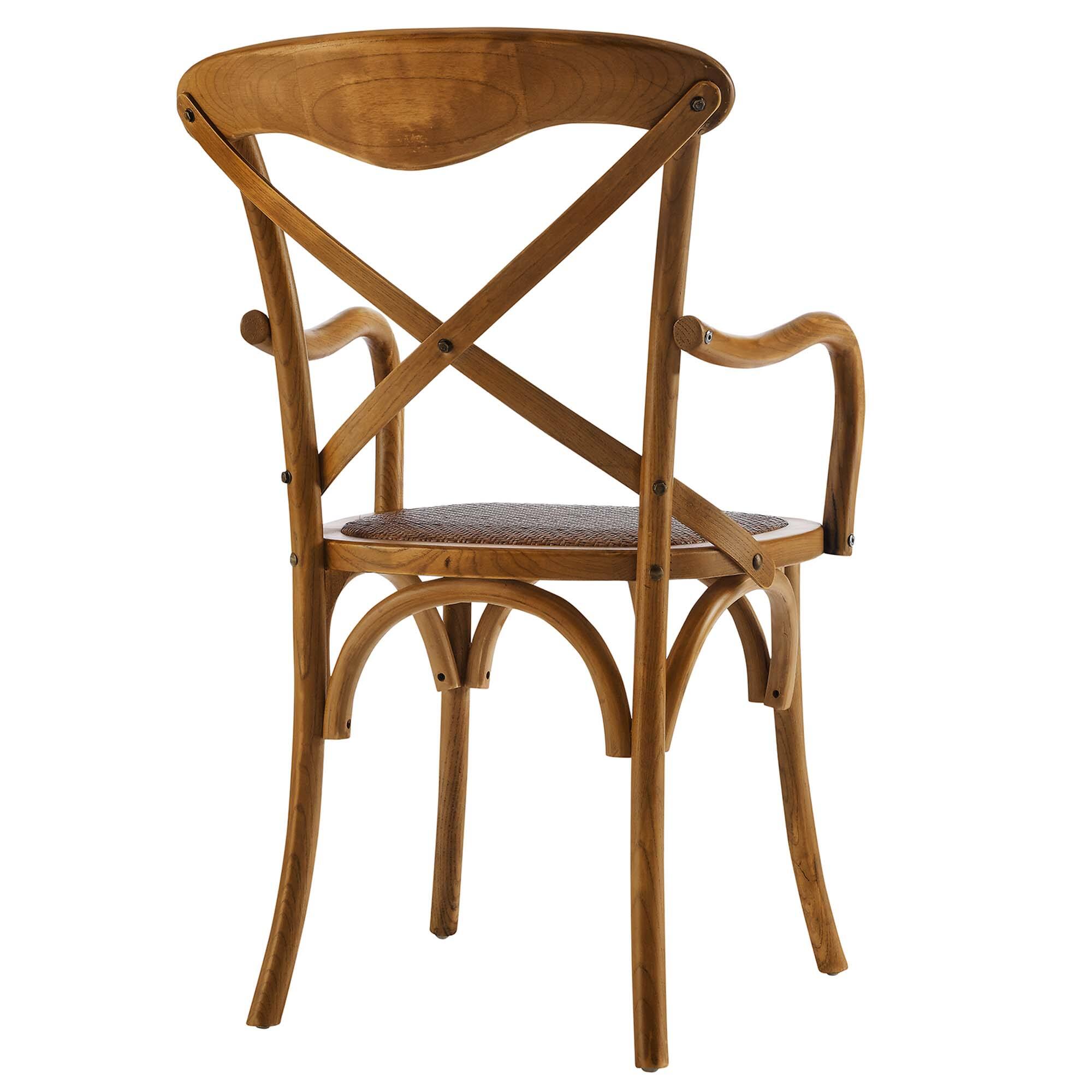 Alt View 4. Modway - Gear Dining Armchair Set of 2 by Modway - Walnut.