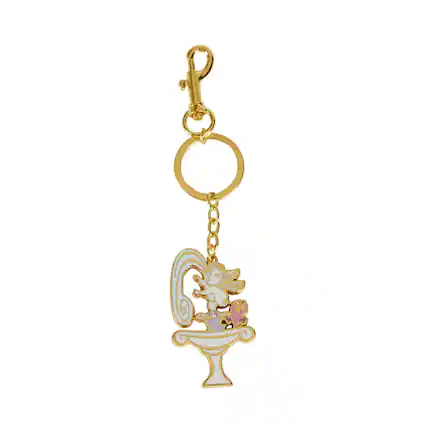 Front. LoungeFly - Dinsey Hercules 25th Anniversary Fountain Keychain - Gold.