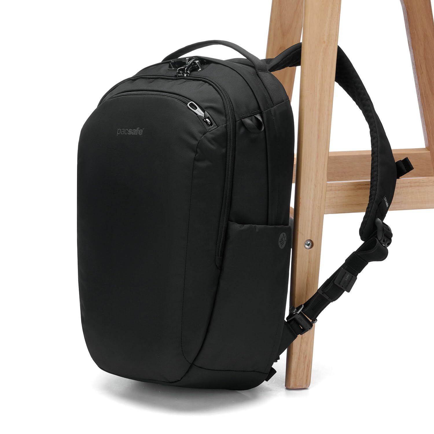 Alt View 2. Pacsafe - V 26L Tour Backpack - Jet Black.