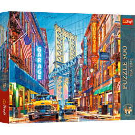 Trefl - Premium Plus Tea Time: Manhattan Bridge View 500 Piece Puzzle - Multicolor