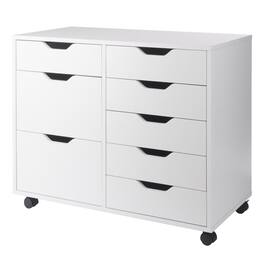Winsome Wood - Halifax 6-Drawer Multi-Storage Mobile Cabinet - White