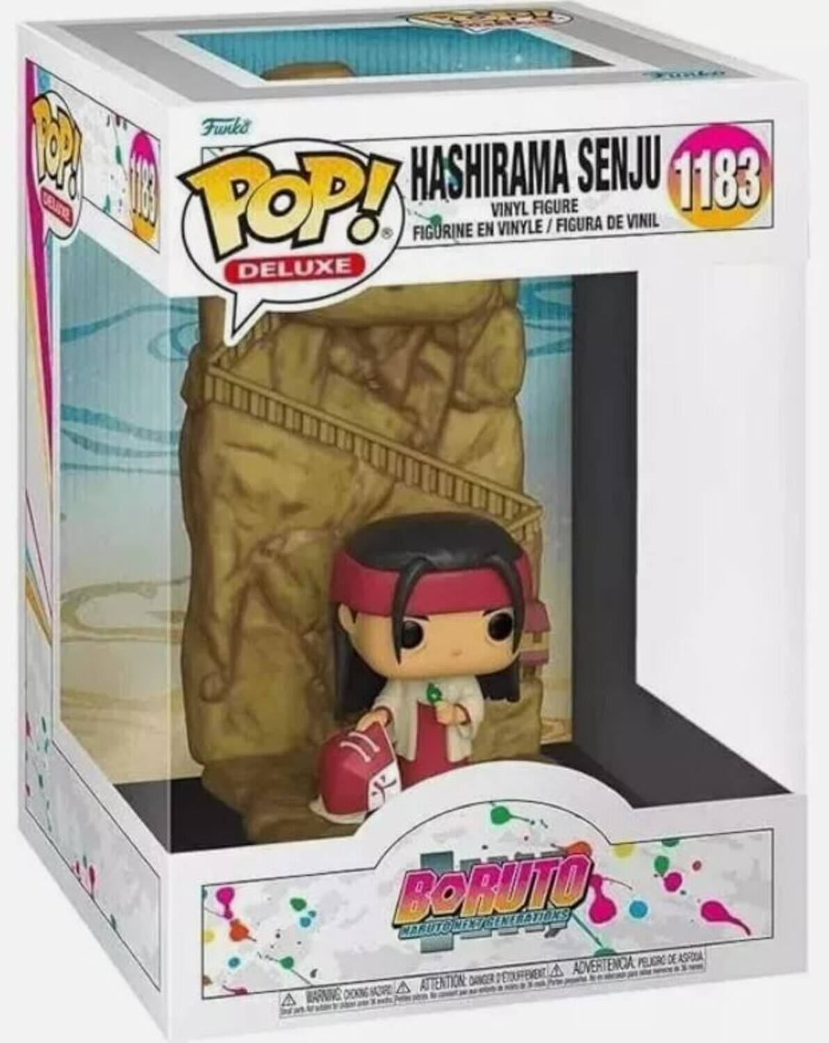 Funke 1e 1 HASHIRAMA SENJU 1183 peLTE POP! FIGURINE EN VINYL VINYLE FIGURE I FIGURA DE VINIL DELUXE BORUTO El ATOKS LOTURAR PELIGRO DE ASFOZA D DUFEMENT A ADVERTENCA ATTENTION ROMO A MARNING