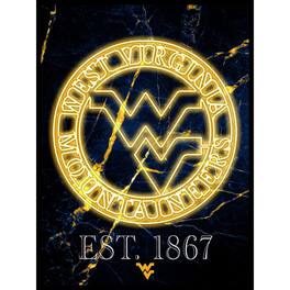 Fan Creations - West Virginia Mountaineers 12'' x 16'' Framed Circle Logo Print - Black