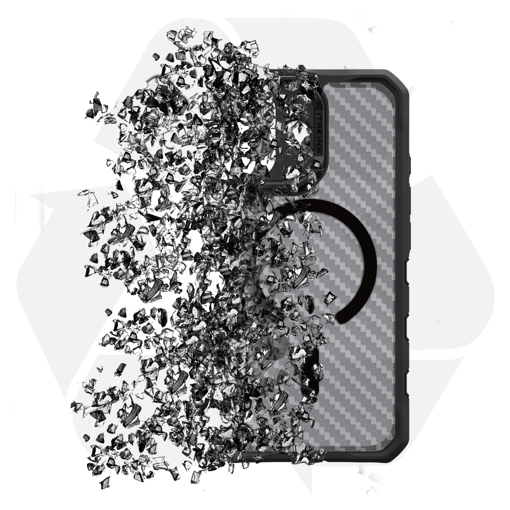Alt View 6. Itskins - ITSKINS - Supreme_R Tek MagSafe Case for Apple iPhone 17 - Black - Black.