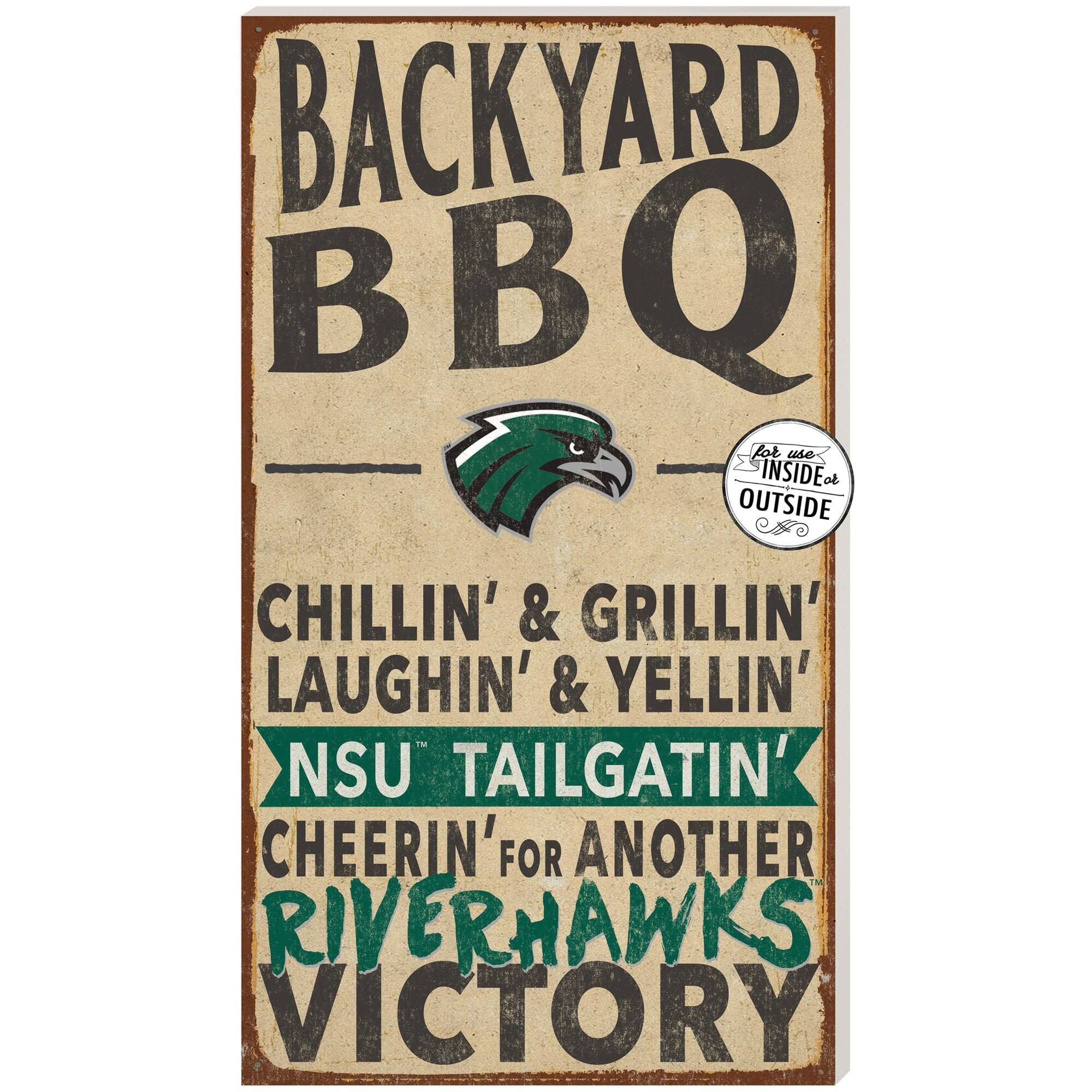 Northeastern State Riverhawks 11'' x 20'' Indoor/Outdoor BBQ Sign