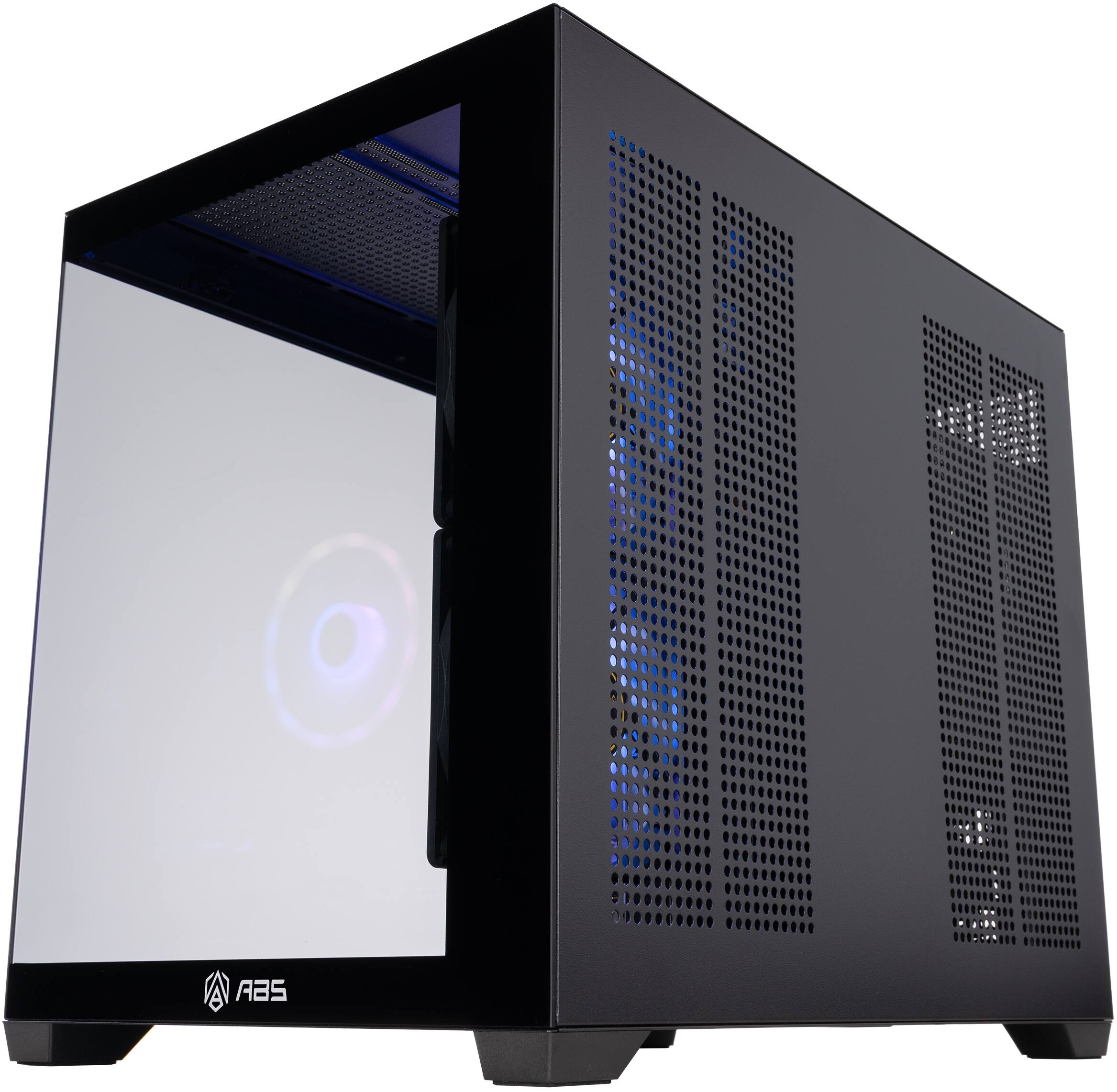 Alt View 3. ADVANCED BATTLESTATIONS - ABS Flux II Aqua Gaming PC Powered by Asus - Windows 11 - Intel Core i5-14400F - RTX 5060 8GB - 32GB DDR4 - 1TB M.2 NVMe - black.
