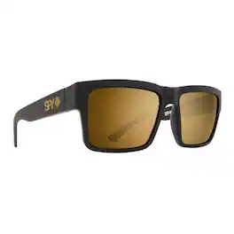 Spy Optic - Montana Sunglasses with Black Soft Matte Frame and HD Plus Bronze Lens - Black/Gold