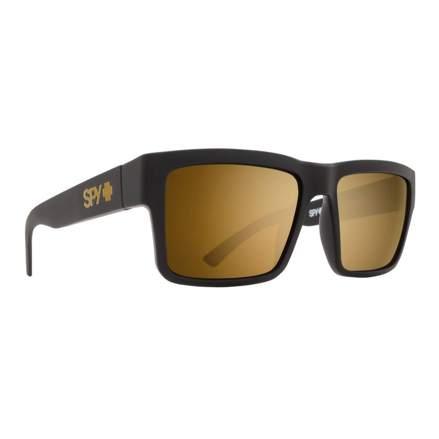 Spy Optic - Montana Sunglasses with Black Soft Matte Frame and HD Plus Bronze Lens - Black/Gold