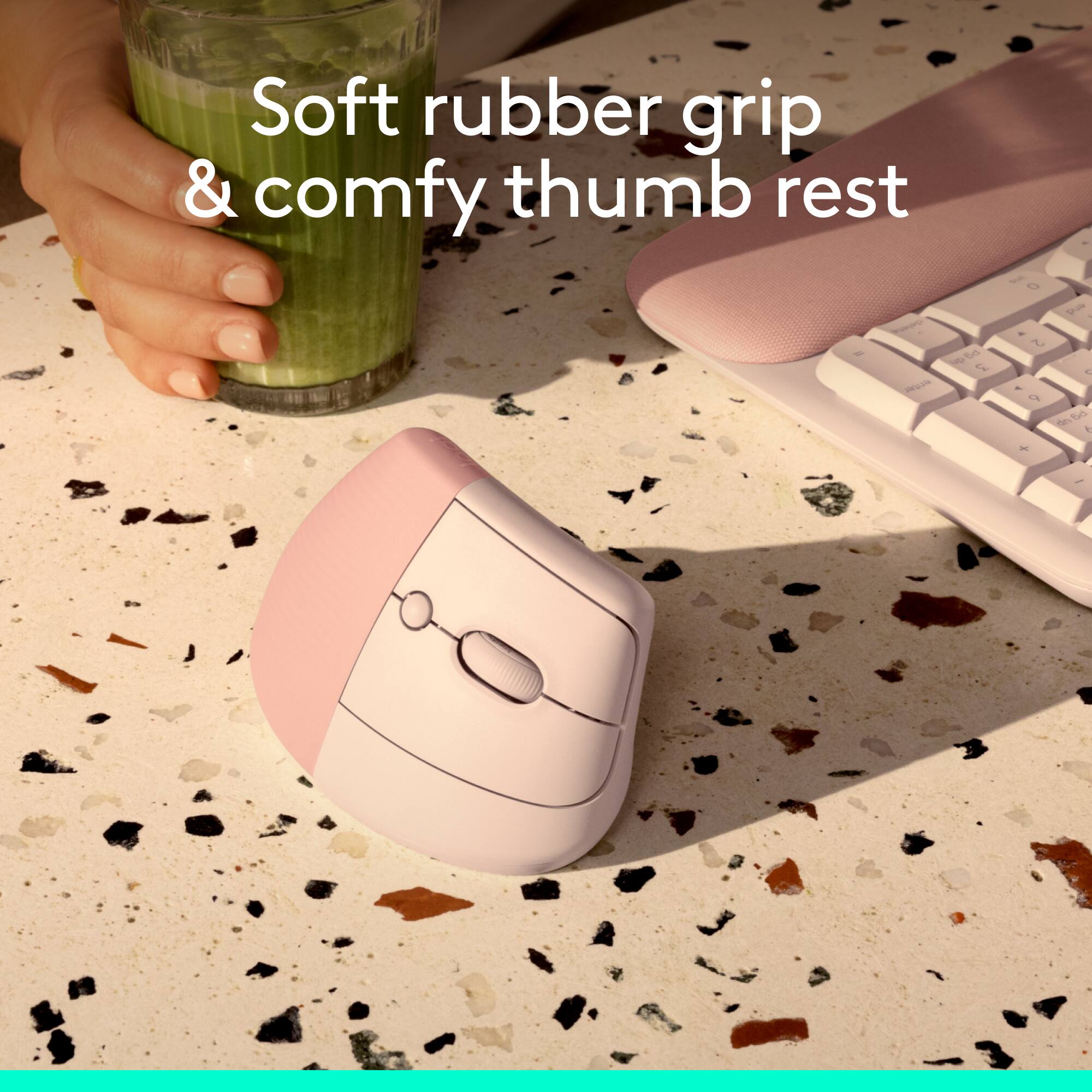 Soft rubber grip & comfy thumb rest