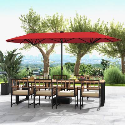Mondawe 13FT Double sided Patio Umbrella with Solar Lights for Garden Pool Backyard Red MO-NP11520WN - Best Buy Mondawe 13FT Double sided Patio Umbrella with Solar Lights for Garden Pool Backyard Red MO-NP11520WN - Best Buy