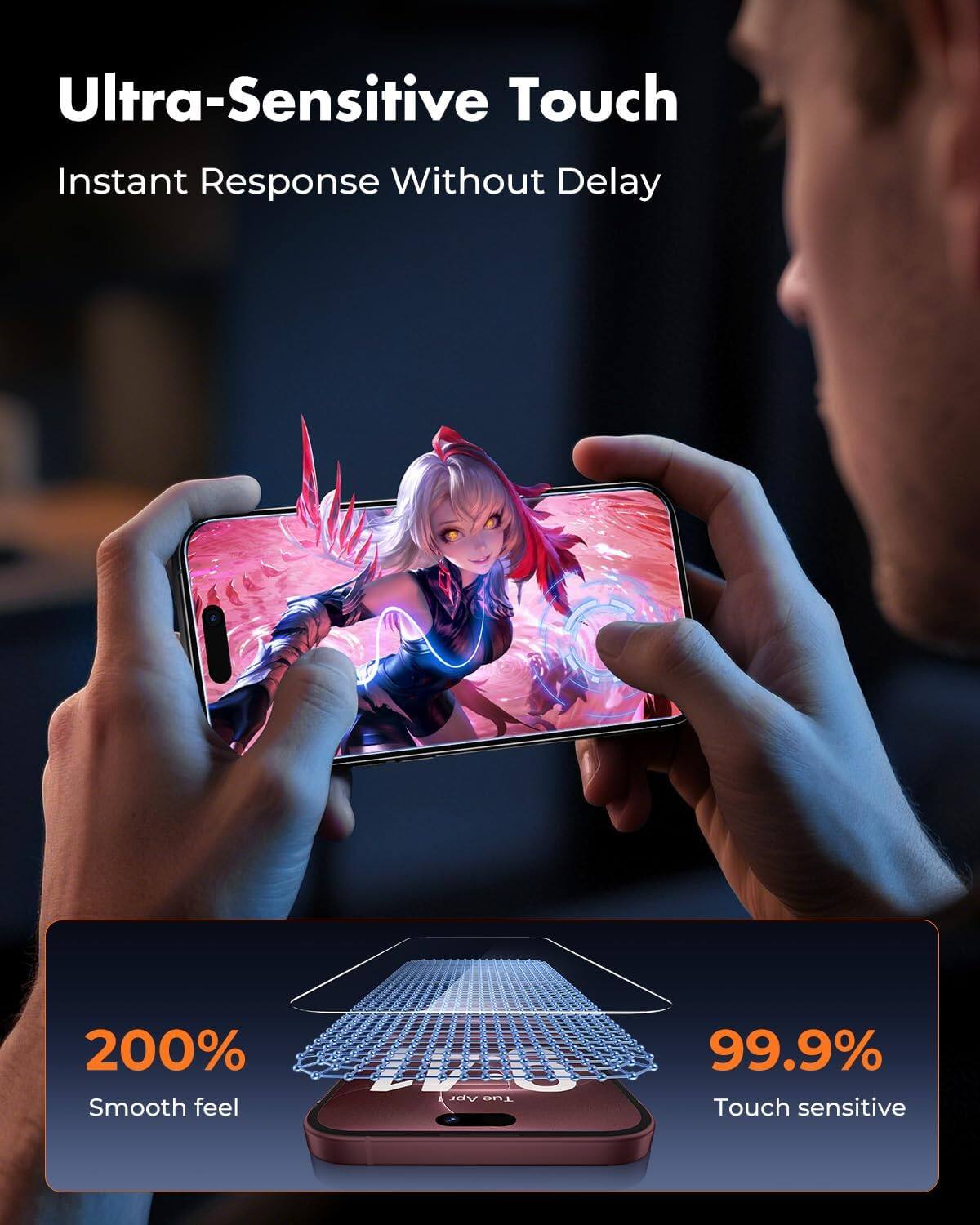 Ultra-Sensitive Touch  
Instant Response Without Delay  
200% Smooth feel  
99.9% Touch sensitive