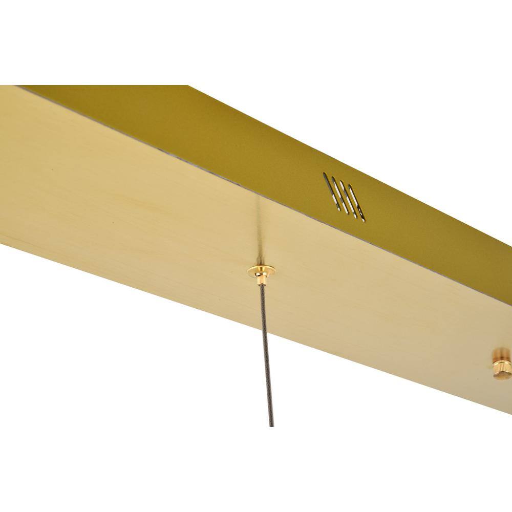 Alt View 5. Elegant Lighting - Polaris LED light gold Pendant Clear Royal Cut Crystal - Gold.