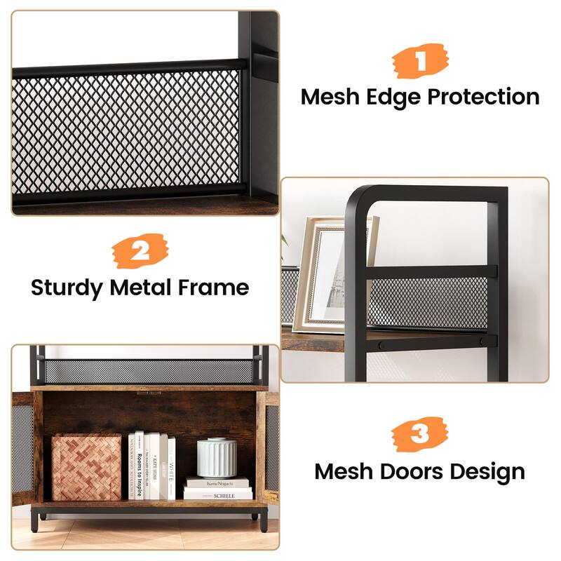 1. Mesh Edge Protection  
2. Sturdy Metal Frame  
3. Mesh Doors Design