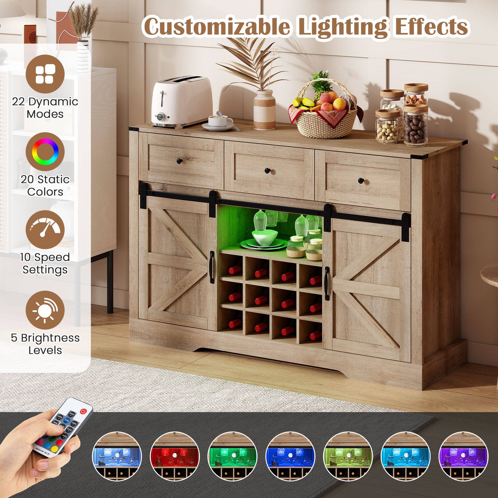 Customizable Lighting Effects  
- 22 Dynamic Modes  
- 20 Static Colors  
- 10 Speed Settings  
- 5 Brightness Levels