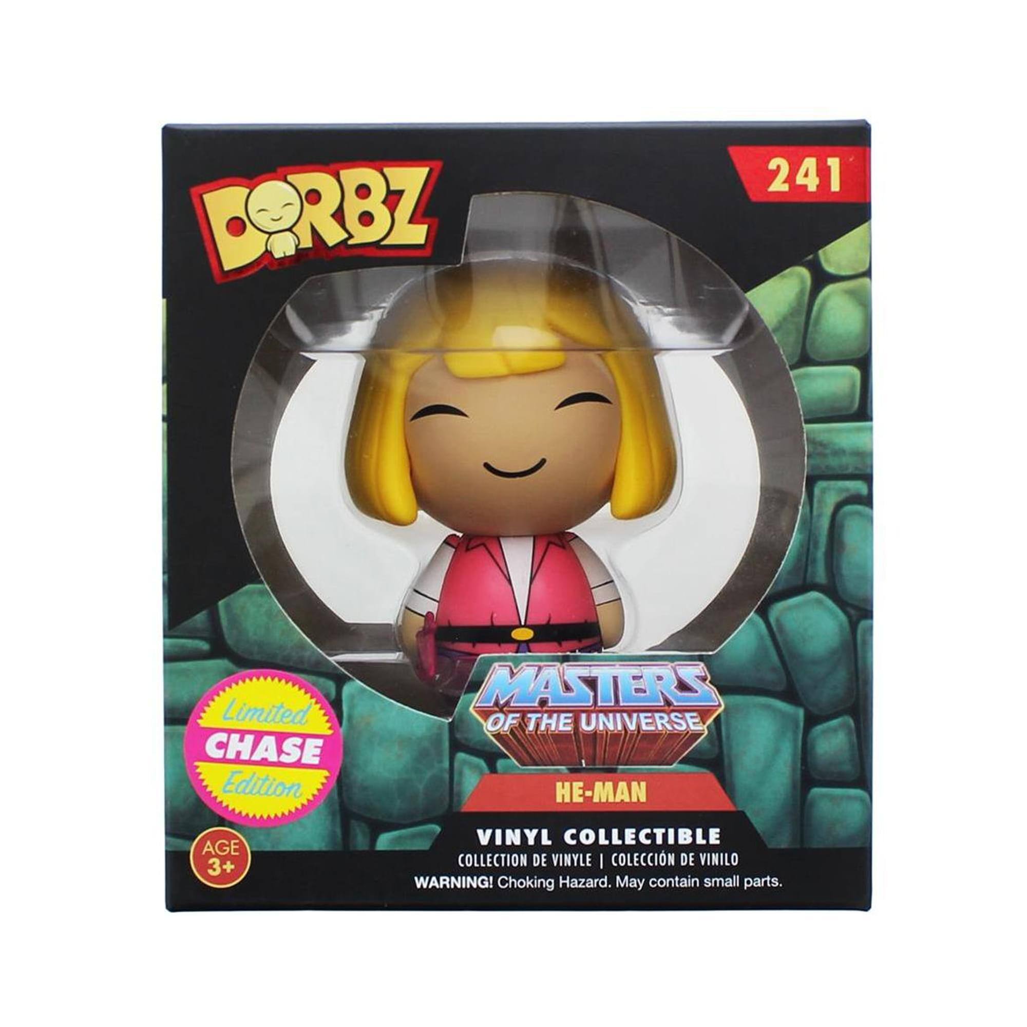 BORBZ 241 Limited Chase Edition  
Masters of the Universe He-Man  
Vinyl Collectible  
Age 3+  
Warning! Choking Hazard. May contain small parts.  
Collection de Vinyle | Colección de Vinilo