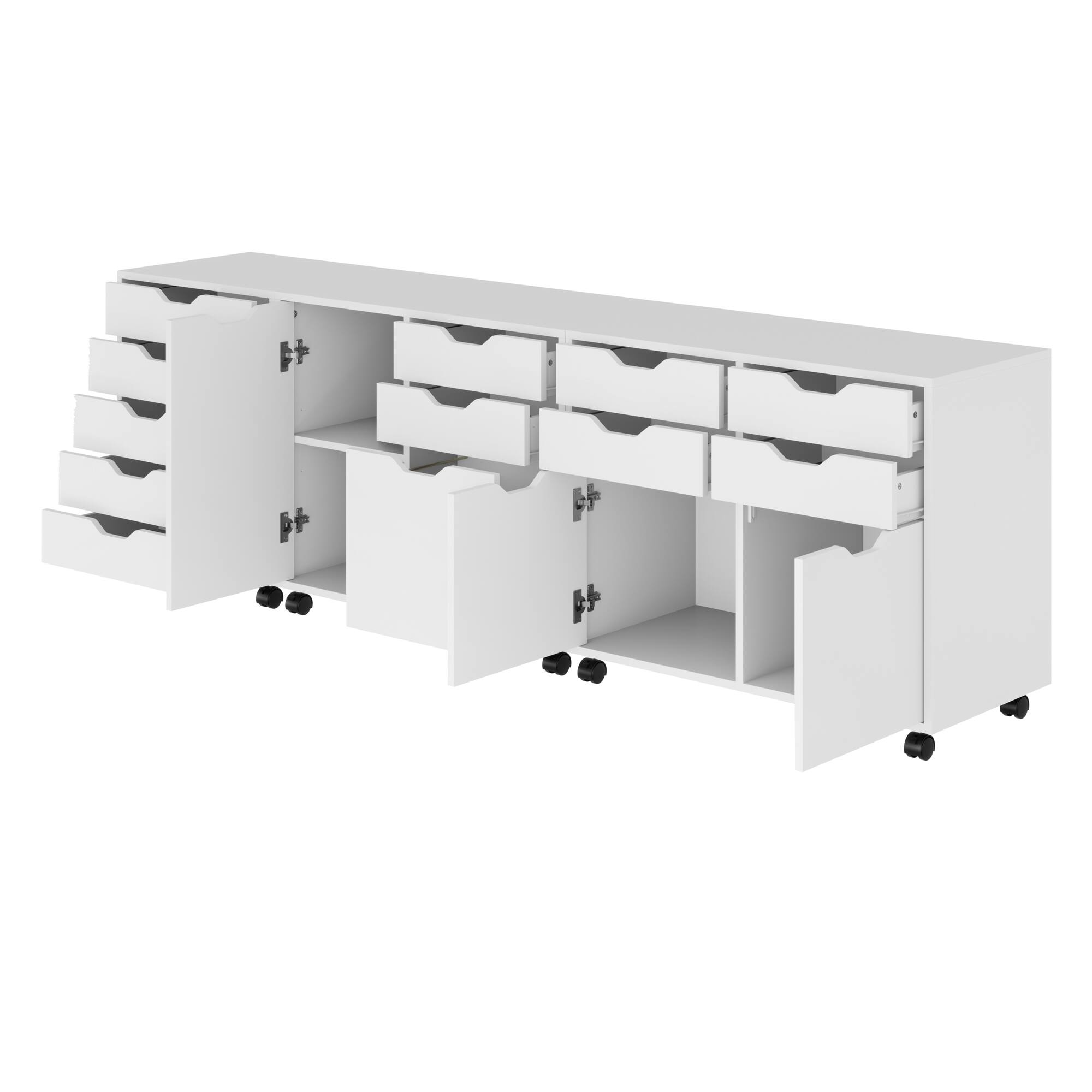 Alt View 5. Winsome Wood - Halifax 3-Pc Cabinet Set with File Drawer - White.