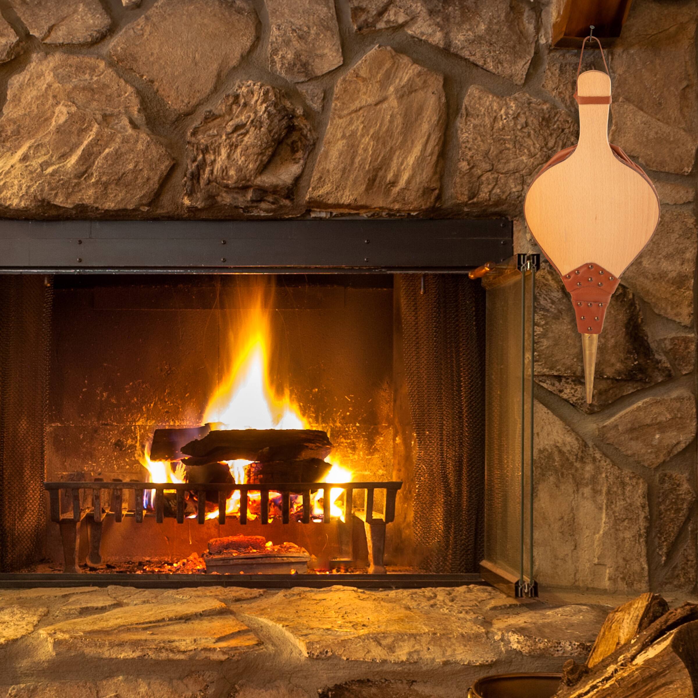 Alt View 7. Kings County Tools - Fireplace Bellows Indoor or Outdoor Fire Pit Tools 18.75” x 7.5” Large Fireplace Bellows for Fire Pit.
