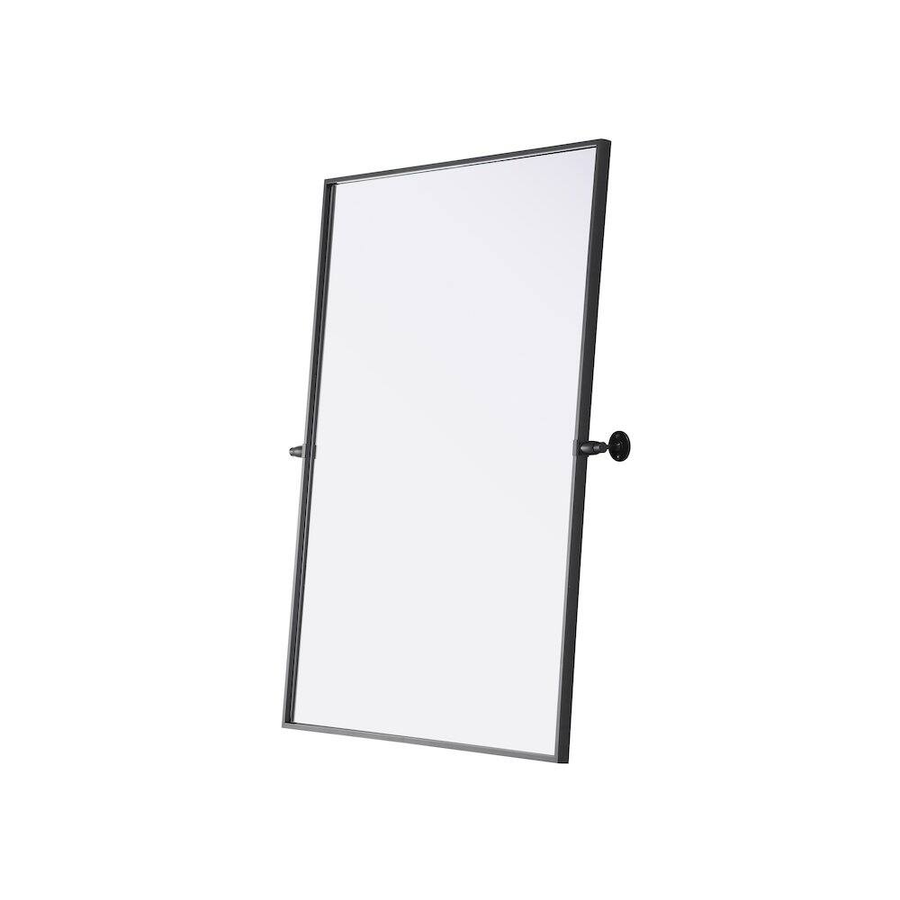 Alt View 4. Elegant Kitchen and Bath - Amoura 40X30 Pivot Mirror In Black - Black.