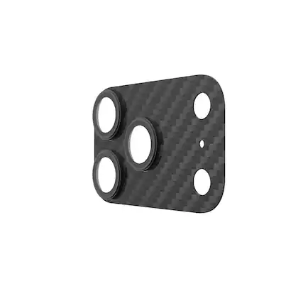 Front. UAG - iPhone 18 Pro Glass Camera Lens Protector & Camera Plate Protector, Aluminosilicate Glass & Carbon Fiber Backplate - Carbon Fiber/Black.