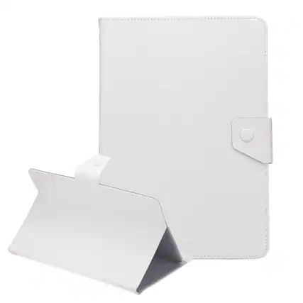 Front. Unique Bargains - Universal 10.1 Inch Tablet Case, Protective Folio PU Leather Shell Case for 10.1-10.5 Inch Touchscreen Tablet - White.