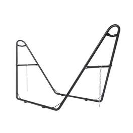 Winado - 2-Barrel Hammock Stand Only, Sandblasted Iron Hammock Frame for All Hammocks, Heavy Duty for Garden, Courtyard, Balcony - Black
