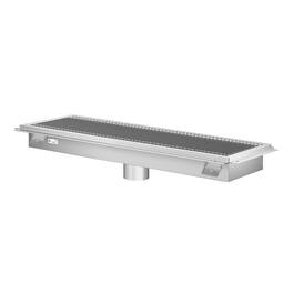 Koolmore - 12" x 42" Floor Trough Drain, 14-Gauge with Subway-Style Grating & Removable Drain Basket, NSF Listed - Stainless Steel