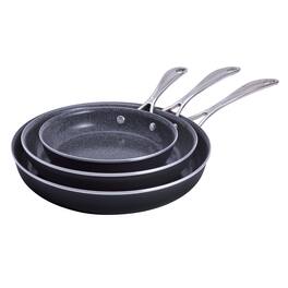 Henckels - Capri Ceramic 3-pc Aluminum Ceramic Nonstick Fry Pan Set - Gray