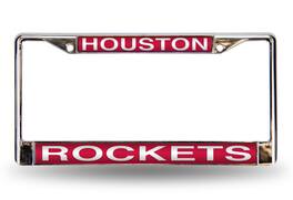 Rico Industries - Houston Rockets NBA Chrome Metal Laser Cut License Plate Frame - Multi