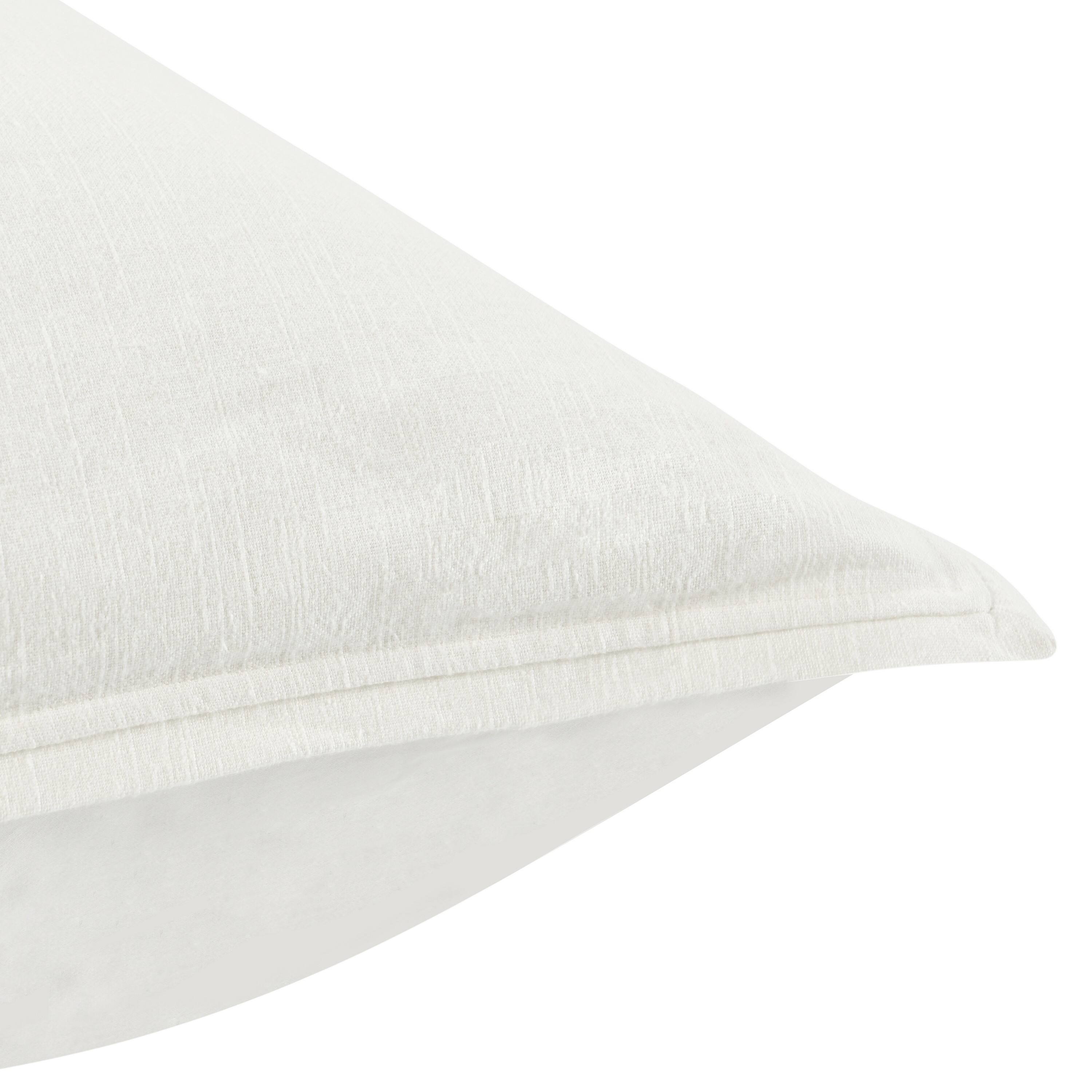 Back. Manhattan Lane - Doji 20 x 26 Standard Pillow Sham, Soft   Cotton, Premium Linen - Ivory White.