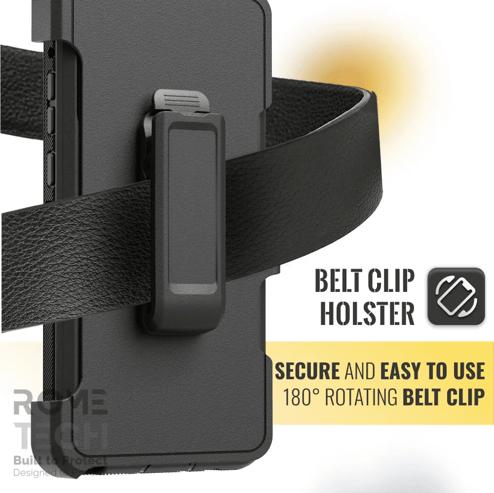 BELT CLIP HOLSTER

ROTE TECH

Built to Protect

Designed for a SECURE AND EASY TO USE 180° ROTATING BELT CLIP