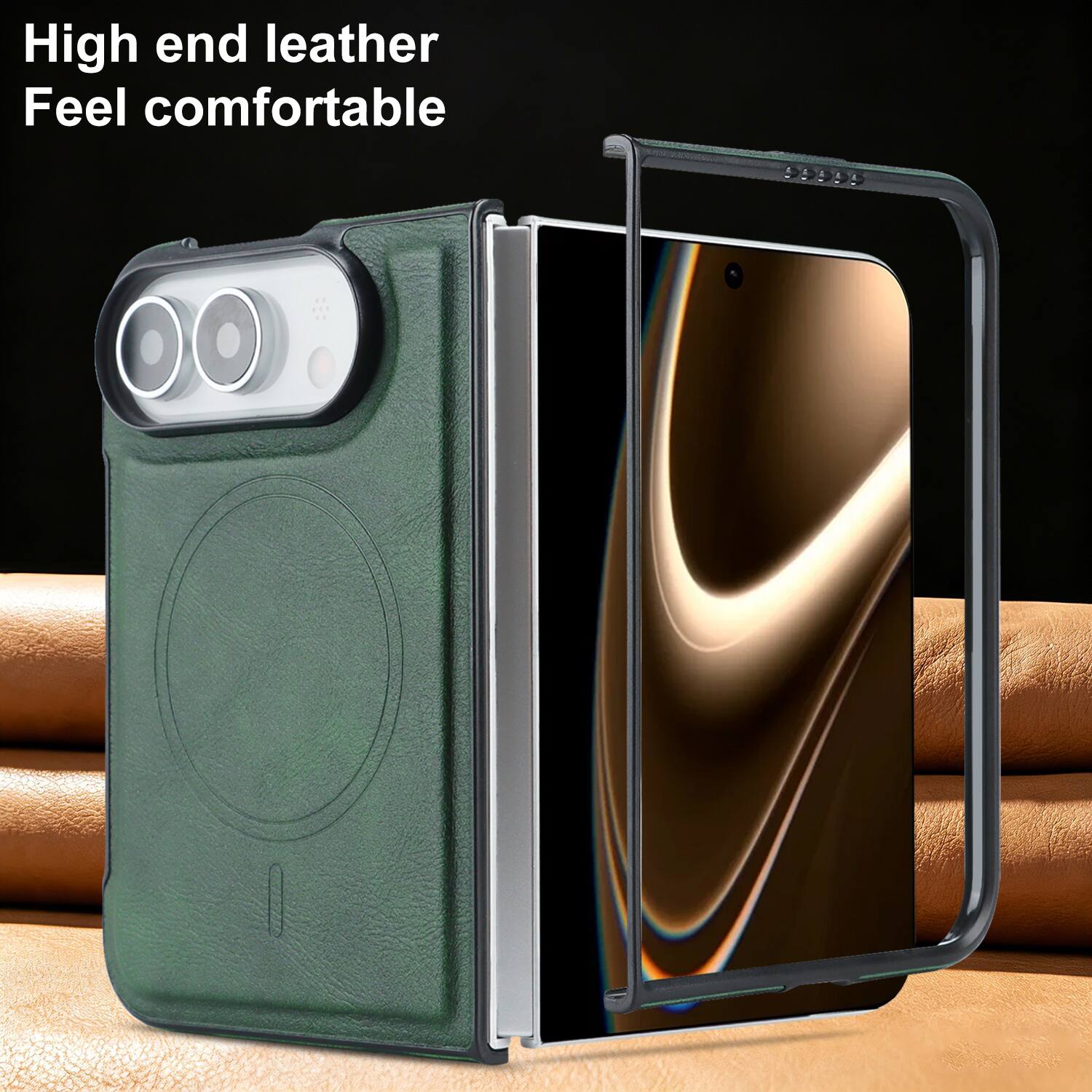 High end leather  
Feel comfortable