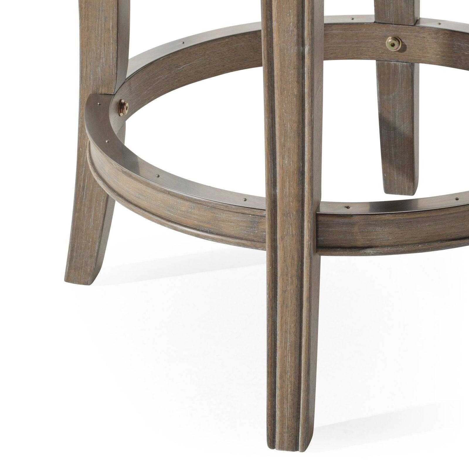 Alt View 7. Maven Lane - 26" Alexander Backless Counter Stool in Reclaimed Oak Finish with Vegan Leather - Reclaimed Oak.