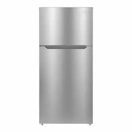 Front. Koolmore - 28 In. 14 Cu. Ft. Top-Freezer Household Refrigerator in Stainless Steel, Energy Star Certified - Stainless steel.