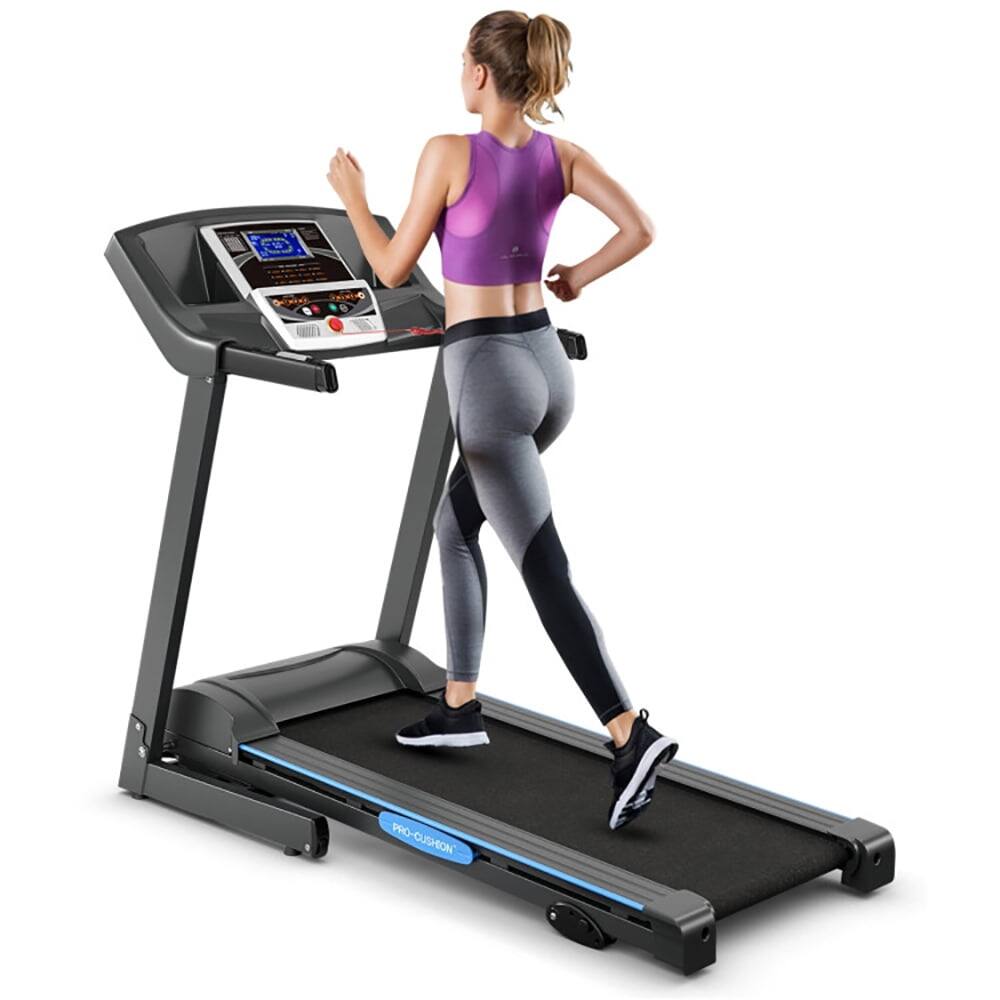 Left. Kadyn - Electric Treadmill, Walking Jogging Machine,2.25 HP Folding Electric Motorized Power Treadmill Machine with LCD Display - Gray.